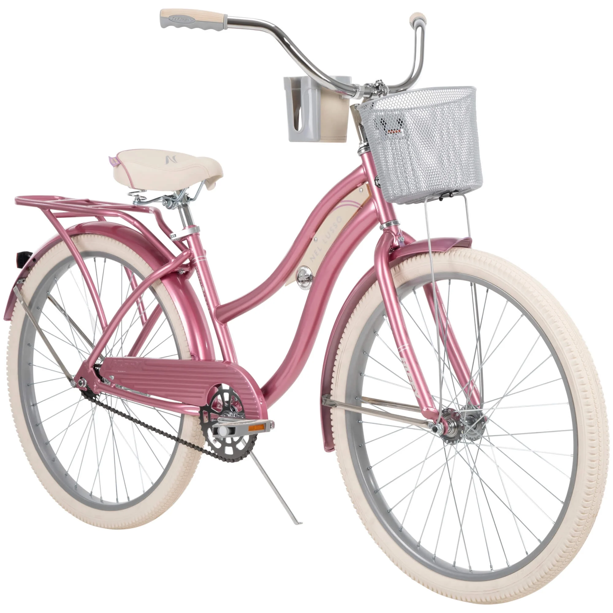 2025 Bicicleta Cruiser Clásica Huffy Nel Lusso con cuadro Perfect Fit, Mujer, Azul Claro, 26
