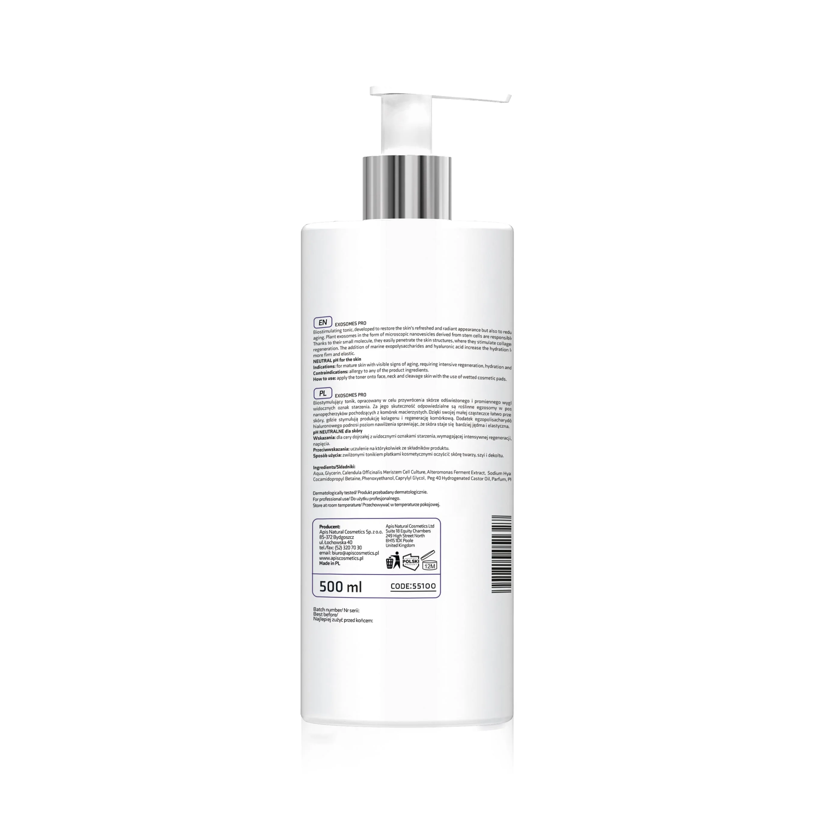 Apis EXOSOMES PRO Biostimulating Toner with Plant Exosomes | 500ml
