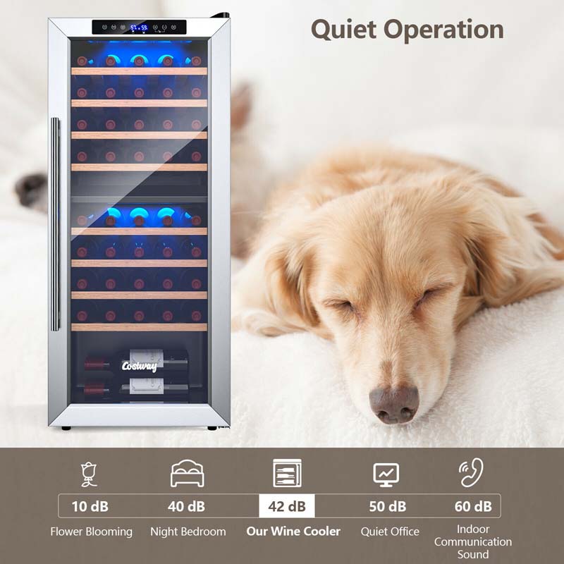 Eletriclife 43 Bottle Wine Cooler Refrigerator with 8 Shelves