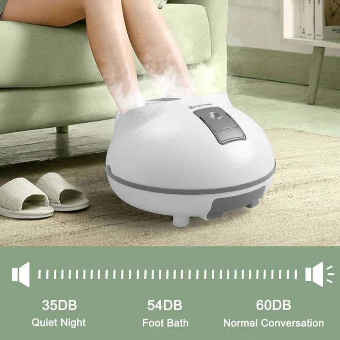 Eletriclife Steam Foot Spa Bath Massager Foot Sauna Care with Heating Timer Rollers