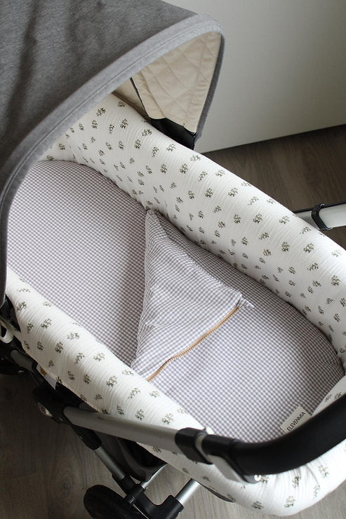 Saco Bajera Cochecito Vichy Gris