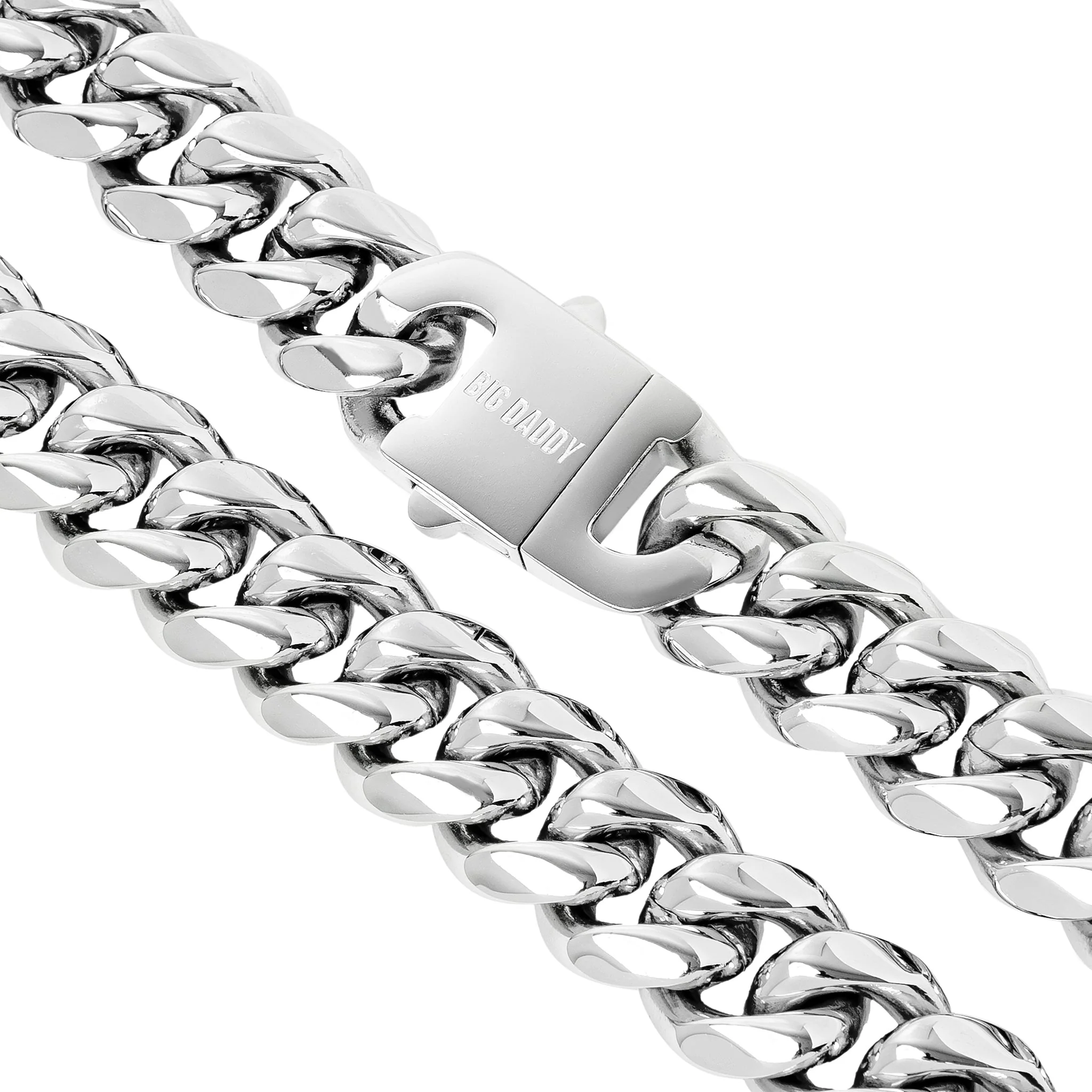 Big Daddy 18MM Cuban Link Stainless Steel Chain 22 Inch (Defect)