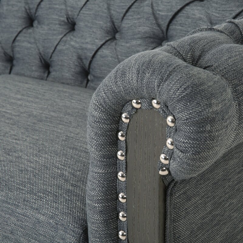 Pausch 78.75” Rolled Arm Chesterfield Sofa