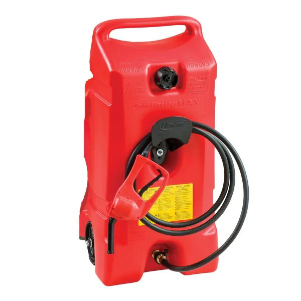 14 Gallon Portable Gas Fuel Tank with Pump, 2 Pack, Red