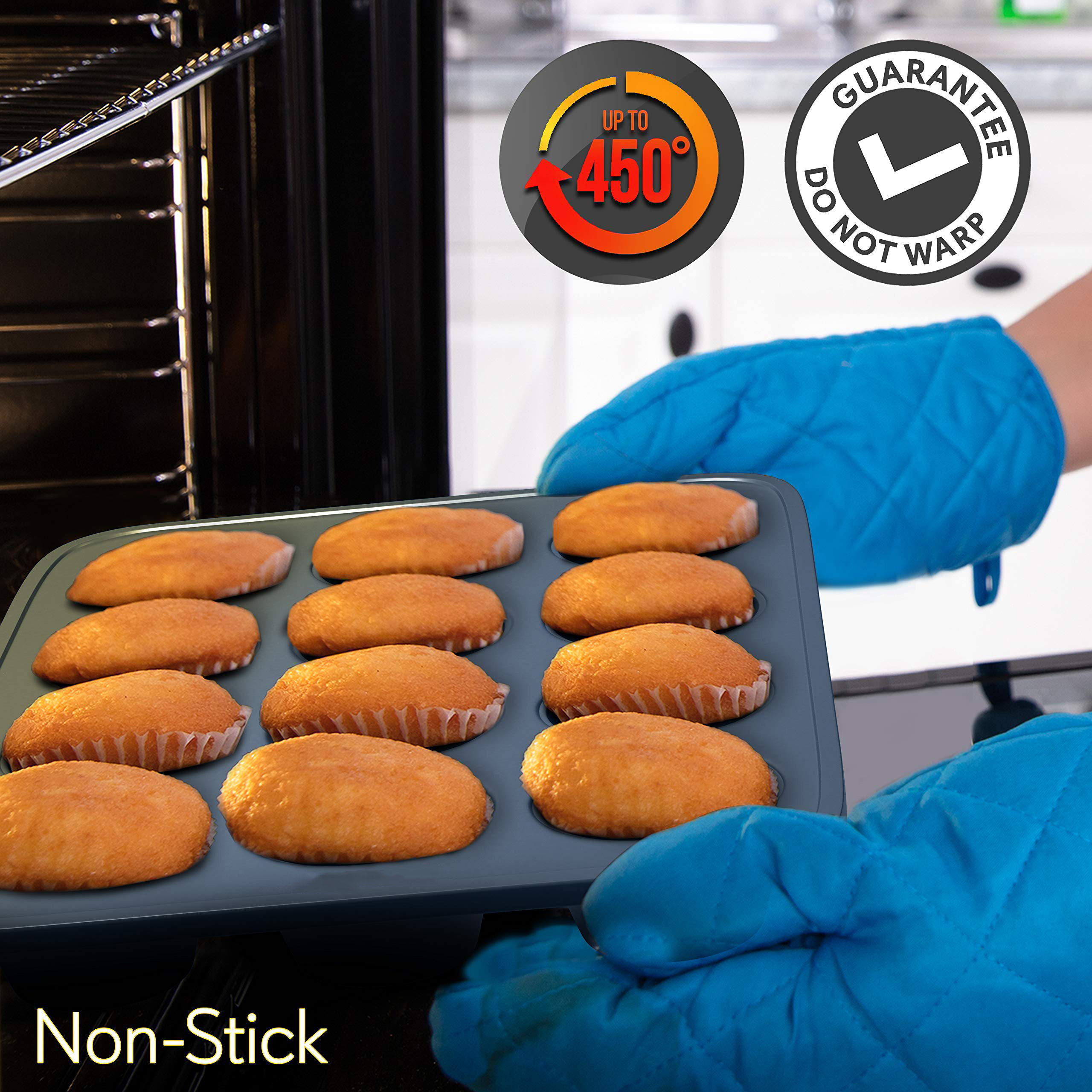 Navy 20-Piece Nonstick Cookware & Bakeware Set with Utensils – PTFE/PFOA/PFOS-Free, Induction Ready