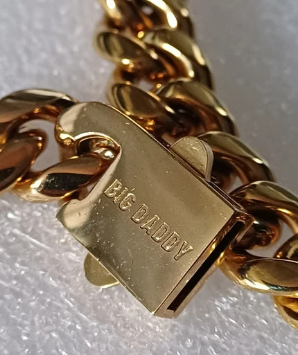 Big Daddy 12MM Cuban Link 18K Gold Chain 18 Inch (Defect)