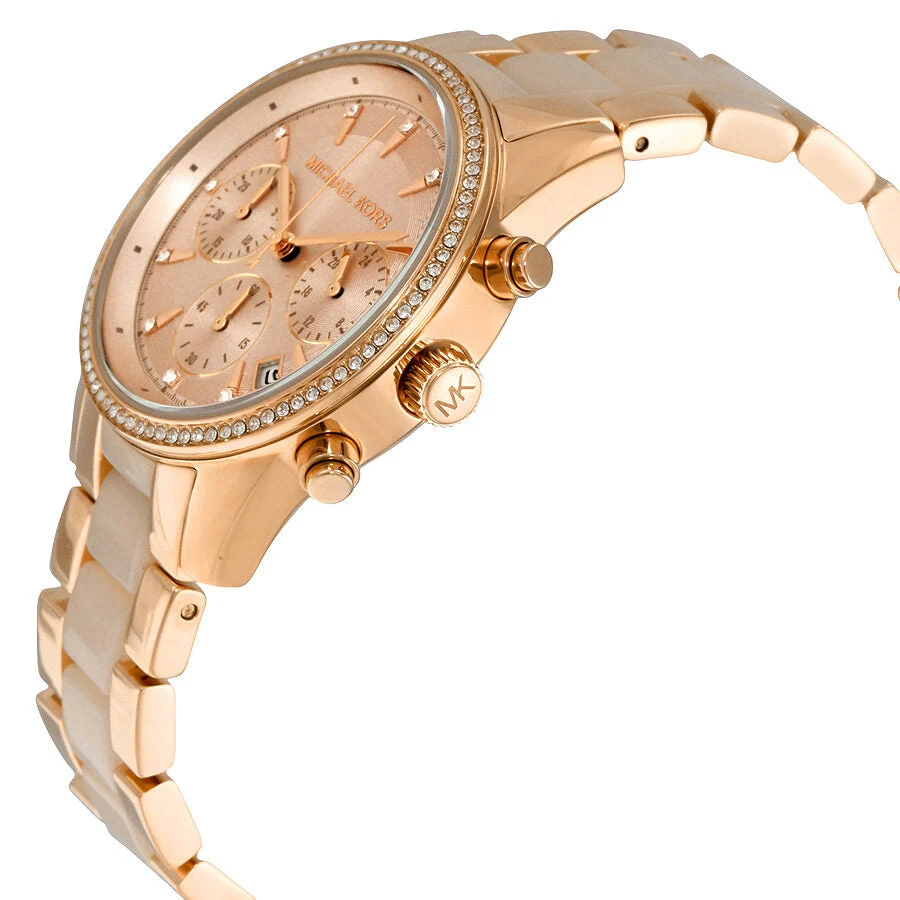 Michael Kors Ritz Chronograph Rose Gold Women's Watch - MK6307