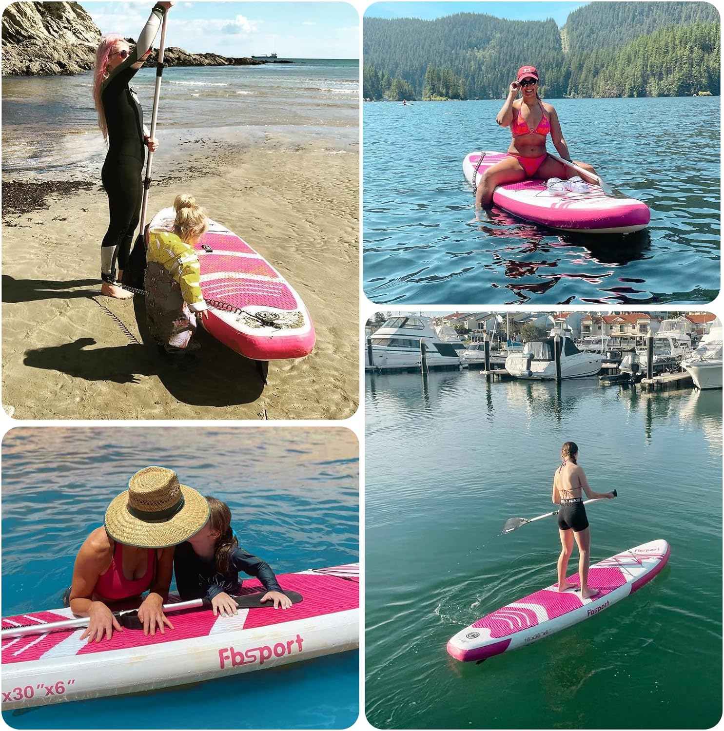 Premium-Stand-Up-Paddle-Board, Yoga-Board mit strapazierf?higem SUP-Zubeh?r und Tragetasche | Breiter Stand, Surf-Kontrolle, rutschfestes Deck, Leine, Paddel und Pumpe f��r Jugendliche und Erwachsene