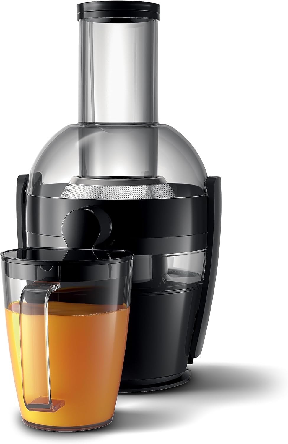 Philips Entsafter – 1100W, 2L, HomeID-Rezepte-App, XXL-Einfüllffnung, QuickClean (HR1921/20), 25 x 43.2 x 29.6 cm, Edelstahl
