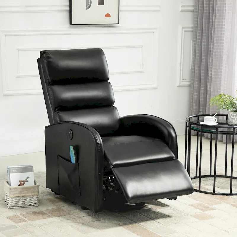 AVAWING Contemporary Electric Recliner with Power Lift and Massage Features