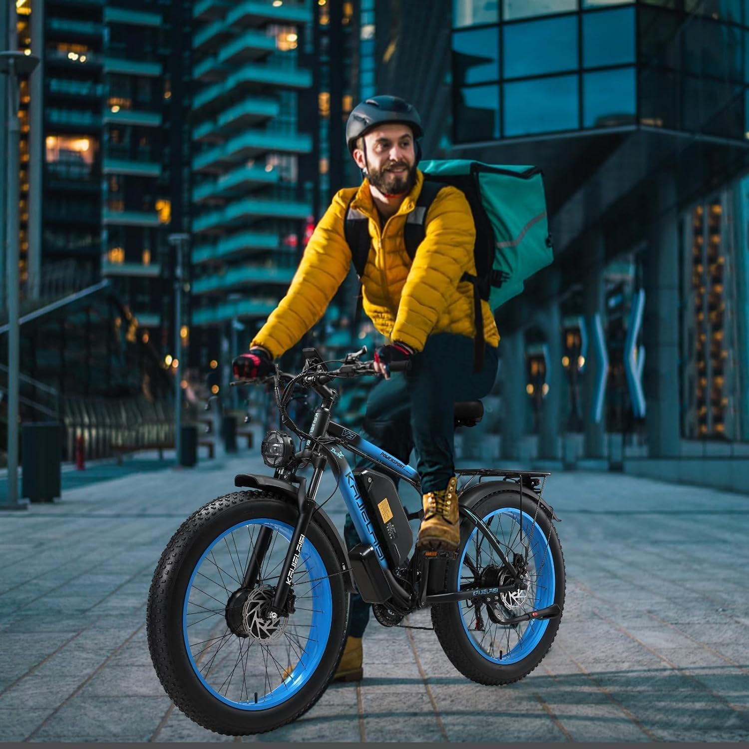 Electric Bike for Adult, 26 x 4.0 Fat Tire Ebike, 1000W/2000W Peak Electric Bicycle, 48V 13/17.5/23AH Waterproof Battery, Front Suspension Ebike, 27MPH-46MPH, Adjustable Seat, UL and GCC Certified