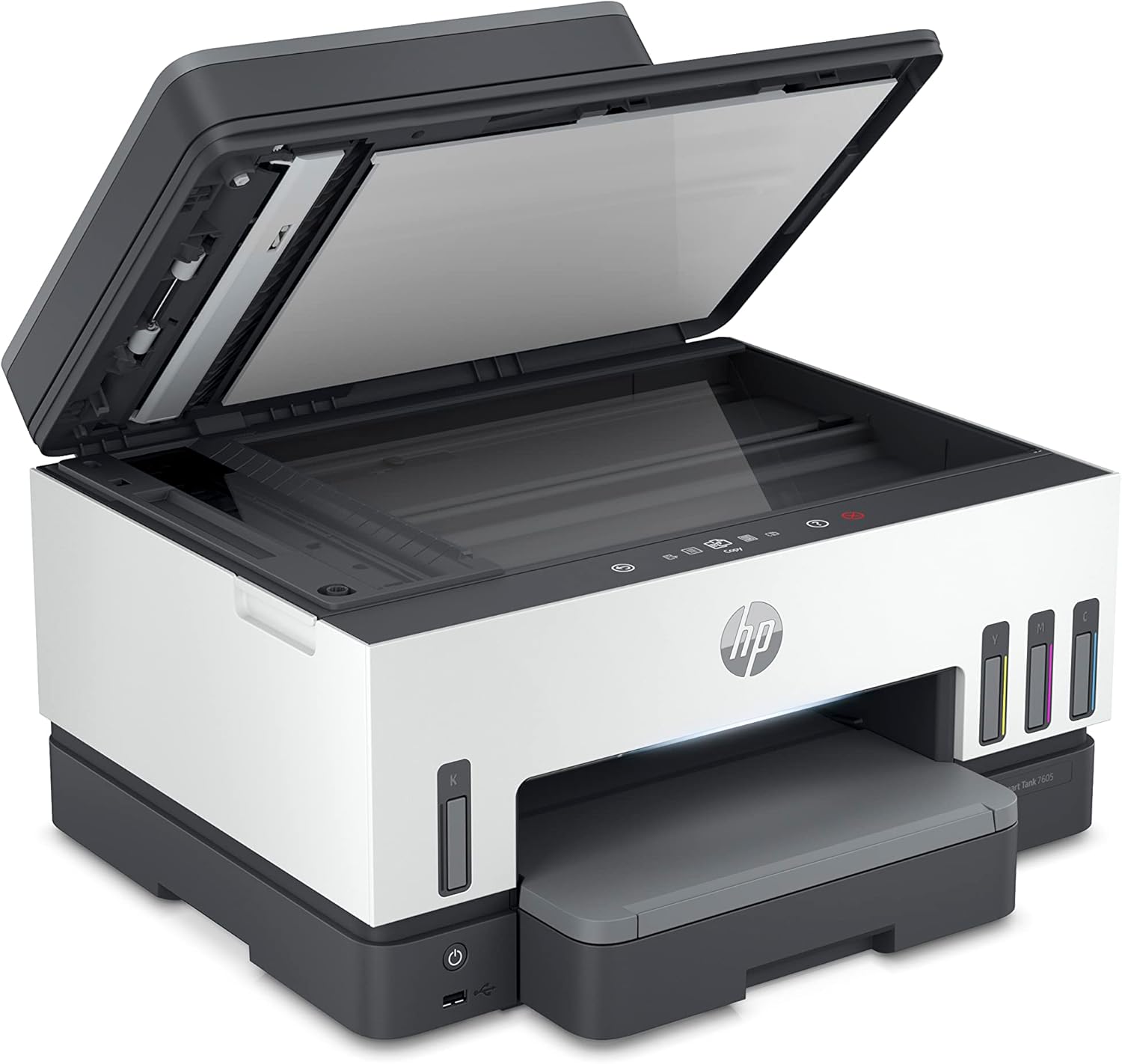 HP Smart Tank 7605 4-in-1 Multifunktionsdrucker (WLAN; Duplex; ADF) – 3 Jahre Tinte inklusive, 3 Jahre Garantie, großer Tintentank, hohe Reichweite, Drucken in hoher Qualität