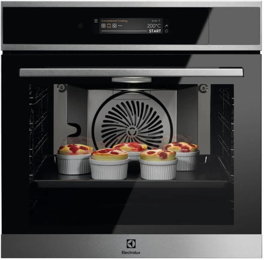 Electrolux Multifunction Oven EOF6P54TX, 72 L, Grill Function, 1000W, SurroundCook Technology, Pyrolytic Cleaning, LED Display, Retractable Controls, Telescopic Rails, Inox, Made in DE