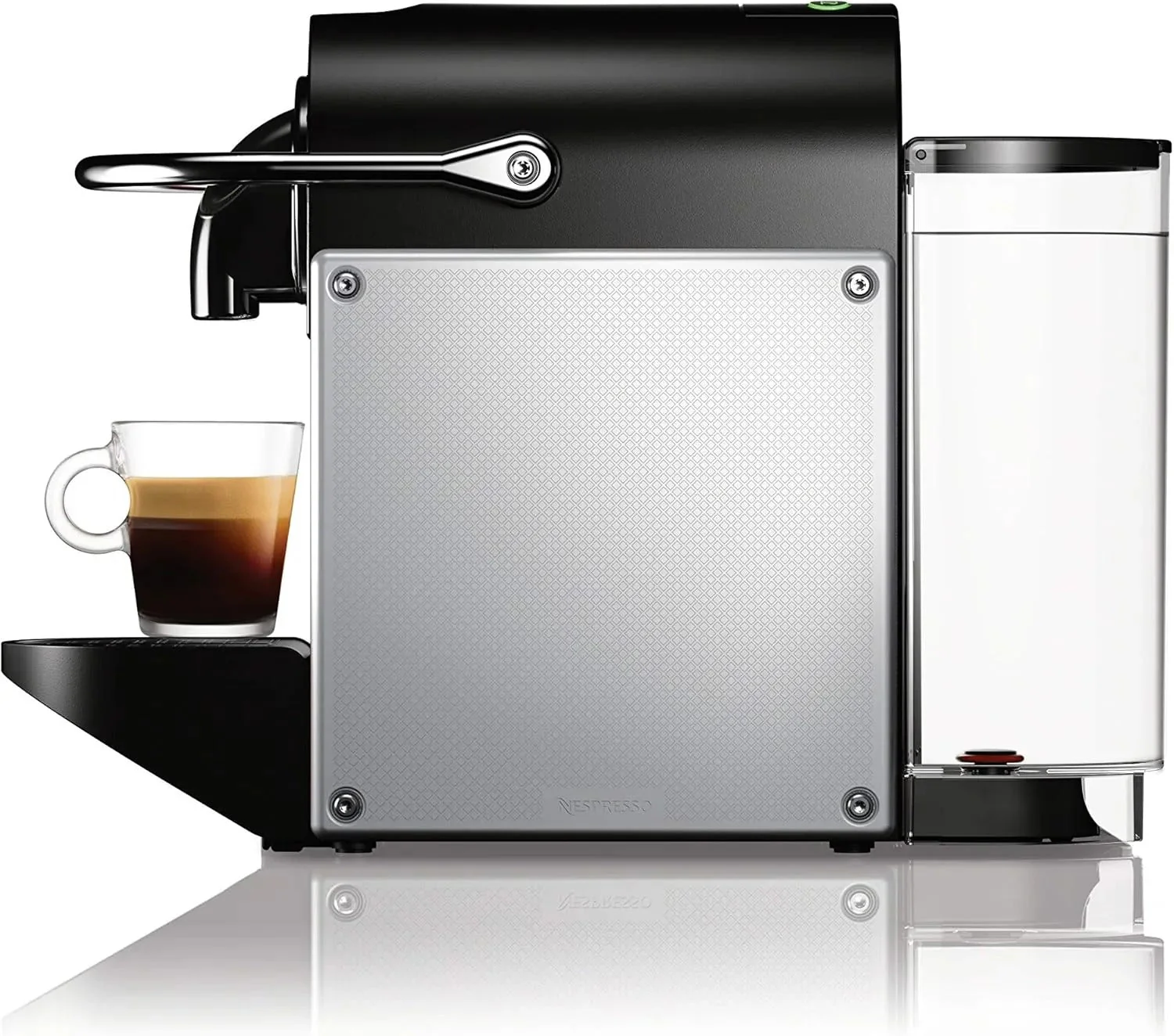 Nespresso Pixie espresso machine by De’Longhi, 19-bar pump, compact aluminum design, silver, 1100 ml