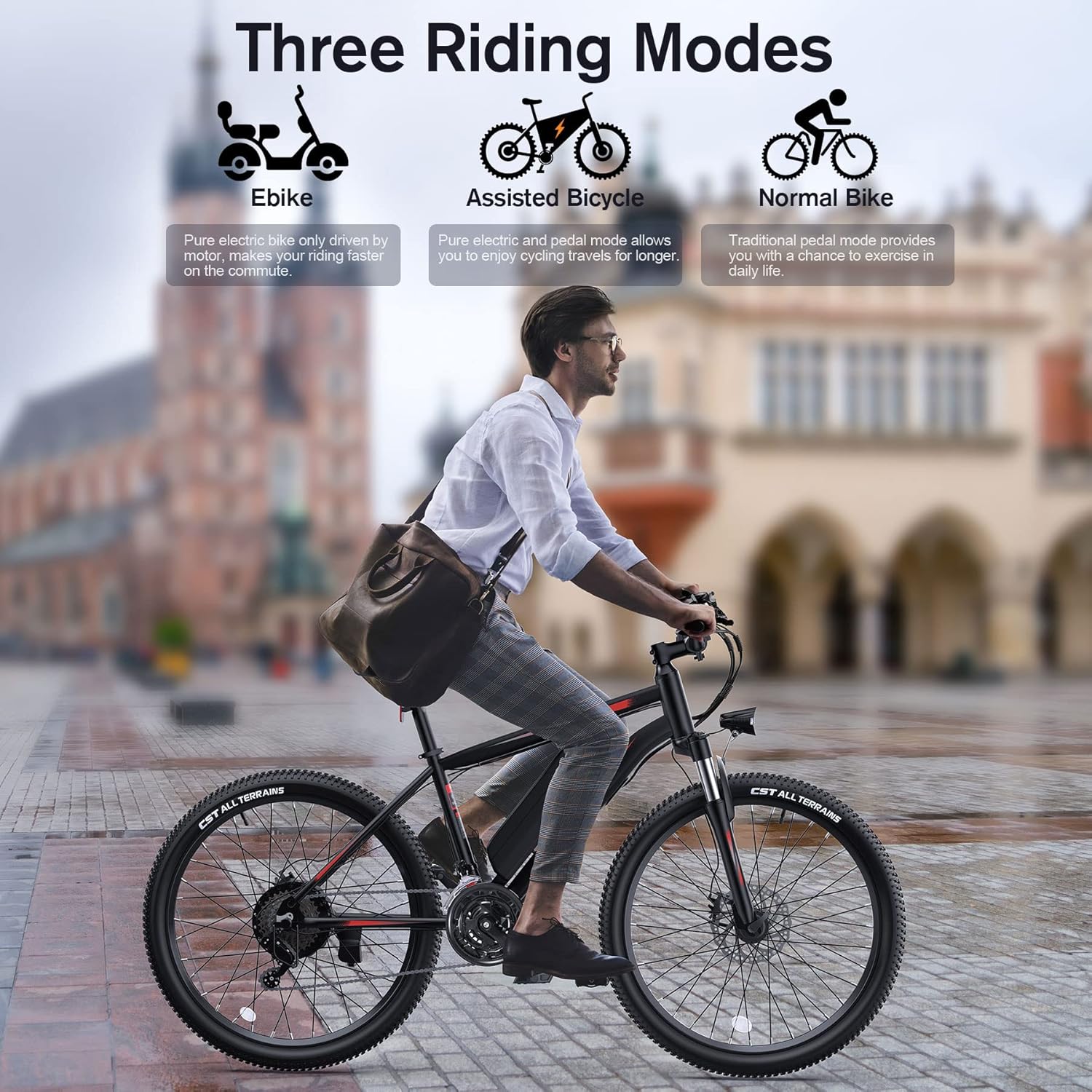 TotGuard Electric Bike, 27.5 Electric Bike for Adults 500W Ebike 21.6MPH Adult Electric Bicycles Electric Mountain Bike,48V 499WH Removable Lithium Battery,21-Speed Gears,Lockable Suspension Fork