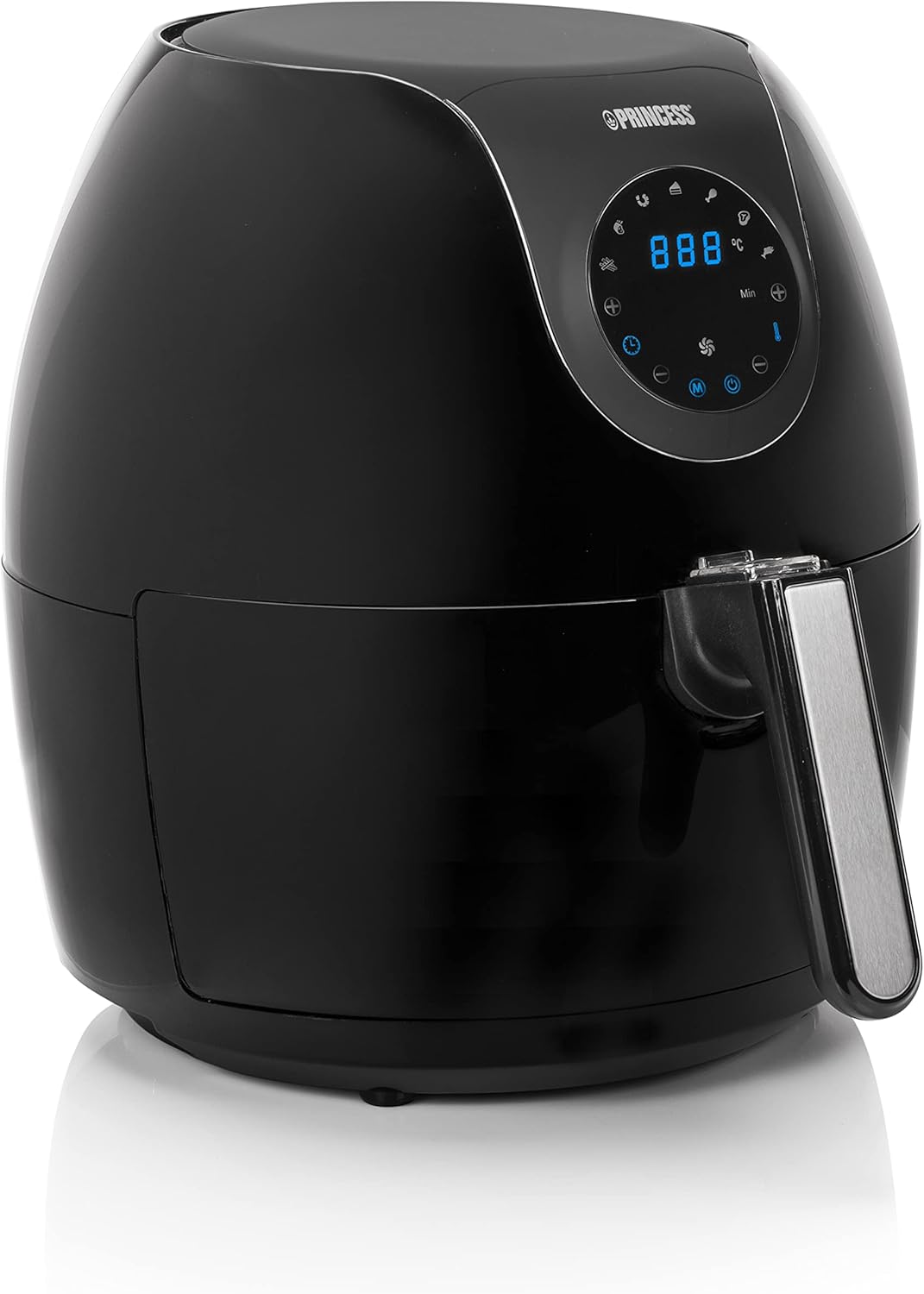 Princess Deluxe Oven Air Fryer - 11L - 1800W - Digital Touch Screen - 10 Preset Programs - Poultry and Basket Included - Stainless Steel - 182075