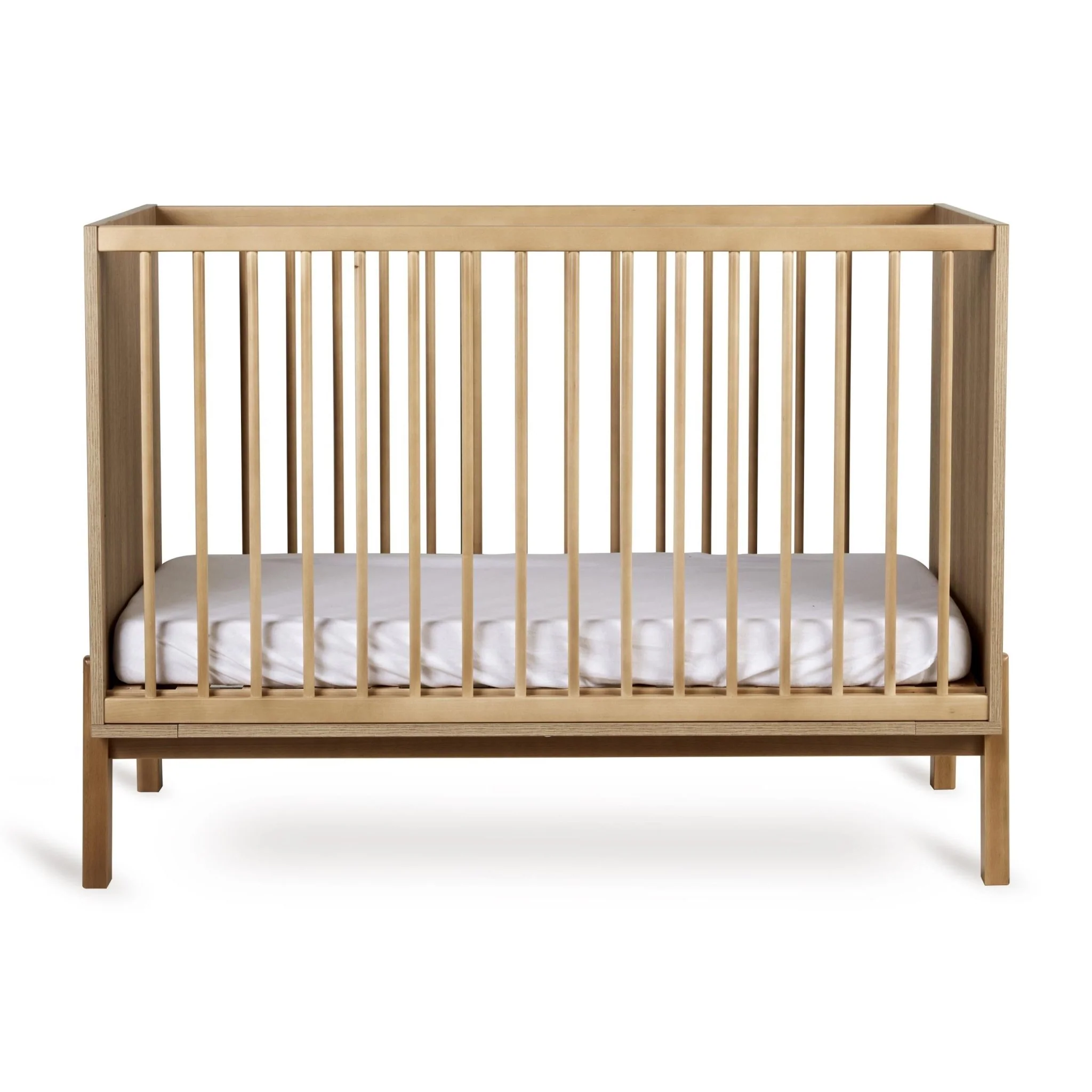 2025 Cuna Quax Ashi – 60x120 cm | Ajustable en 3 alturas | Madera de haya certificada FSC | Con somier de lamas, sin colchón | Color natural
