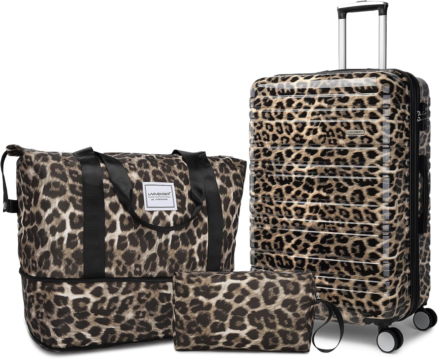 6-piece luggage set, expandable hardshell suitcase set with spinner wheels, lightweight rolling luggage set