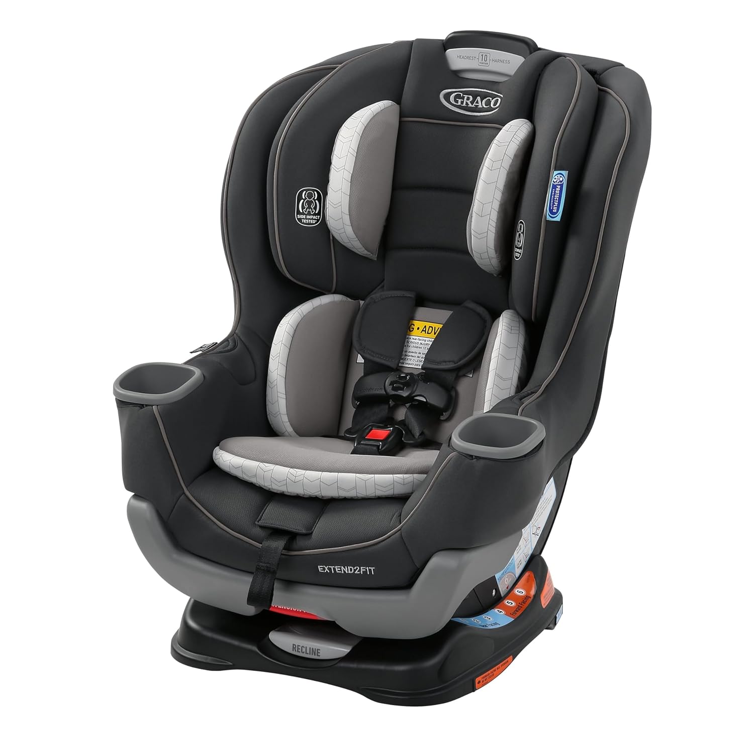 Extend2Fit Convertible Baby Car Seat, Rear and Forward Facing, Adjustable Extension Panel for Extra Legroom, Gotham