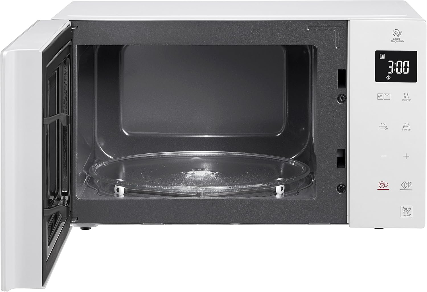 LG MH6535GIS Mikrowelle mit Inverter Technologie & Quarz Grill, 25 Liter Kapazitt, 1000 W, Automatikprogramme, einstellbare Leistungsstufen für optimales Garen und EasyClean-Funktion, Schwarz