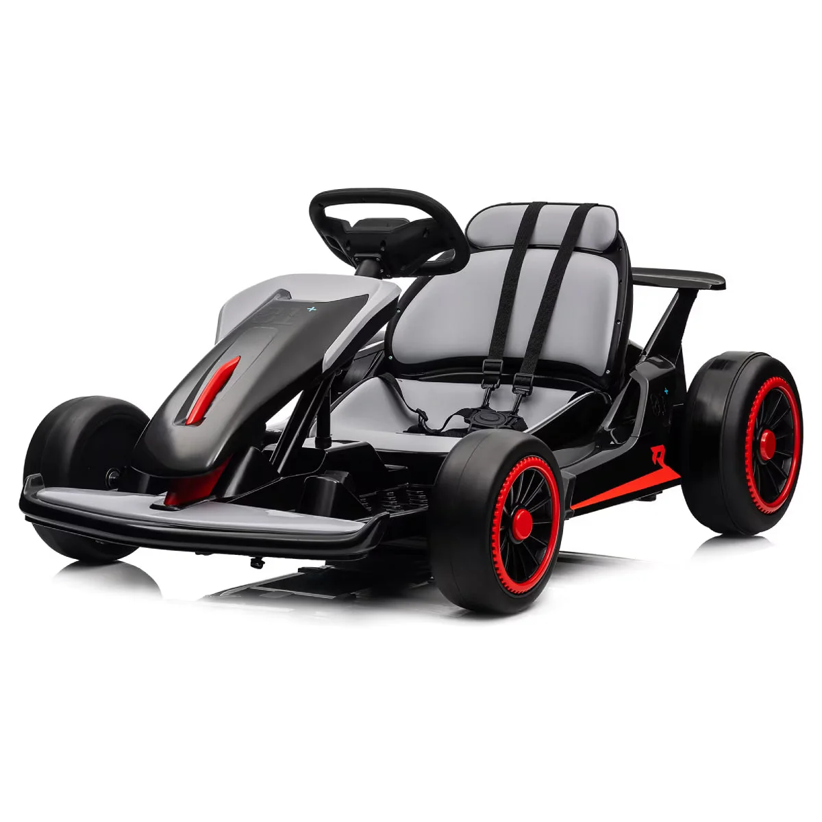24V  Drift Kart with 2X150W Strong Motor, 7AH Big Battery, Electric Pedals, Electric Go Kart Outdoor Race Toy