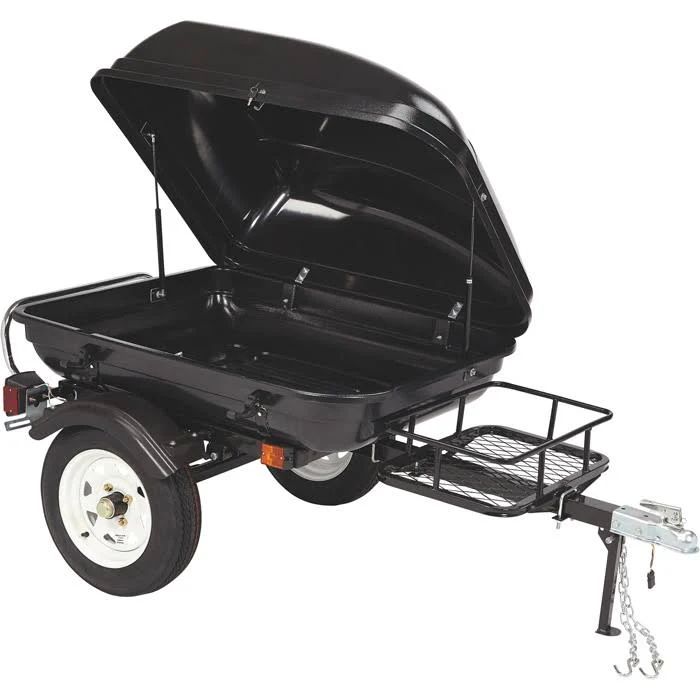 2025 Ultra-Tow Tag-Along Pull Behind Motorcycle Cargo Trailer - Steel Frame, 16.6 cu.ft. Storage, 600-lb. Load Capacity 3806S118