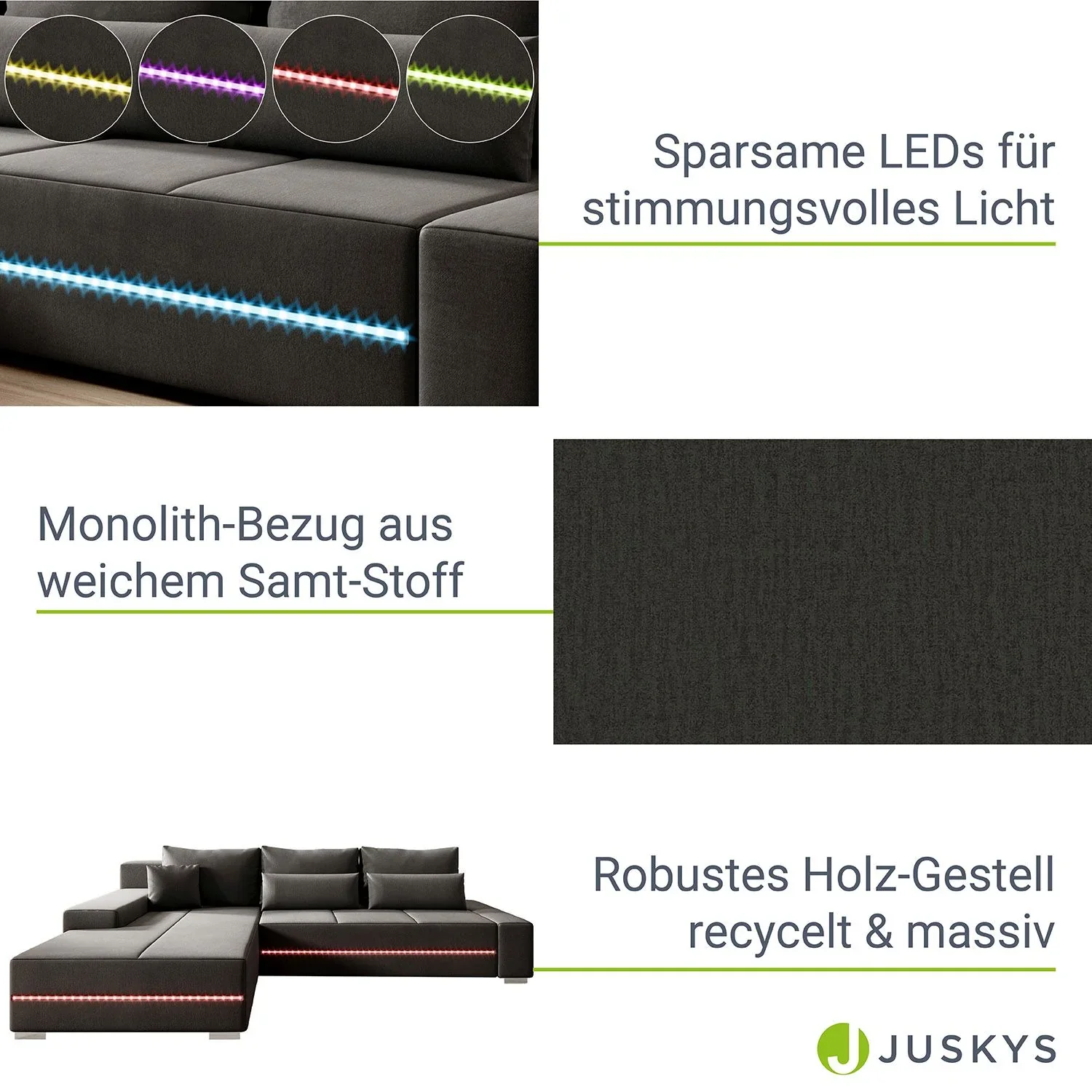2025 Sofá Davos con LED