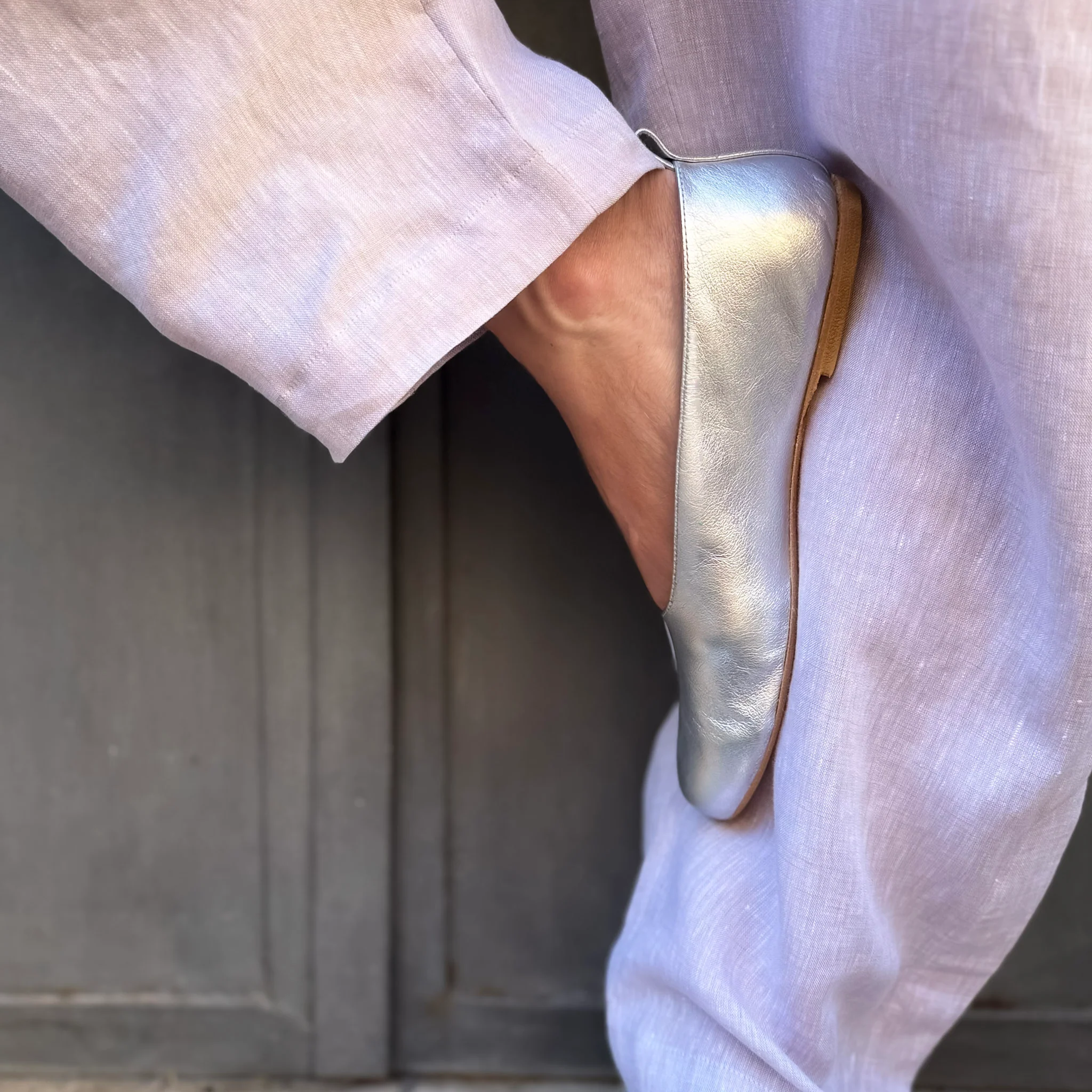 Ballerina Elsa laminato argento