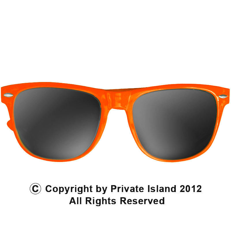 Orange Sunglasses |  Iconic 80's Style |  Adult Size 1053