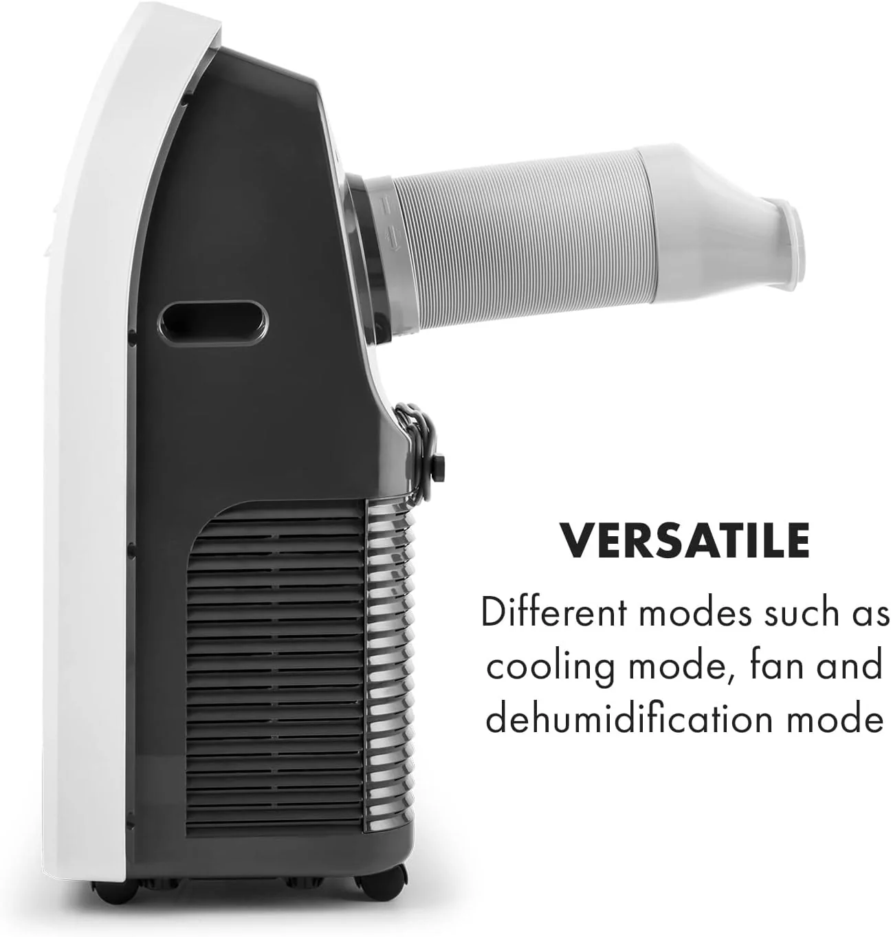 Klarstein Mobile Klimaanlage mit Abluftschlauch, 4-in-1 Klimagerät mit Ventilator, Luftentfeuchter & Nachtmodus, Kleine & Portable Klimaanlage für Wohnung & Büro, Niedriger Verbrauch, 9000 BTU