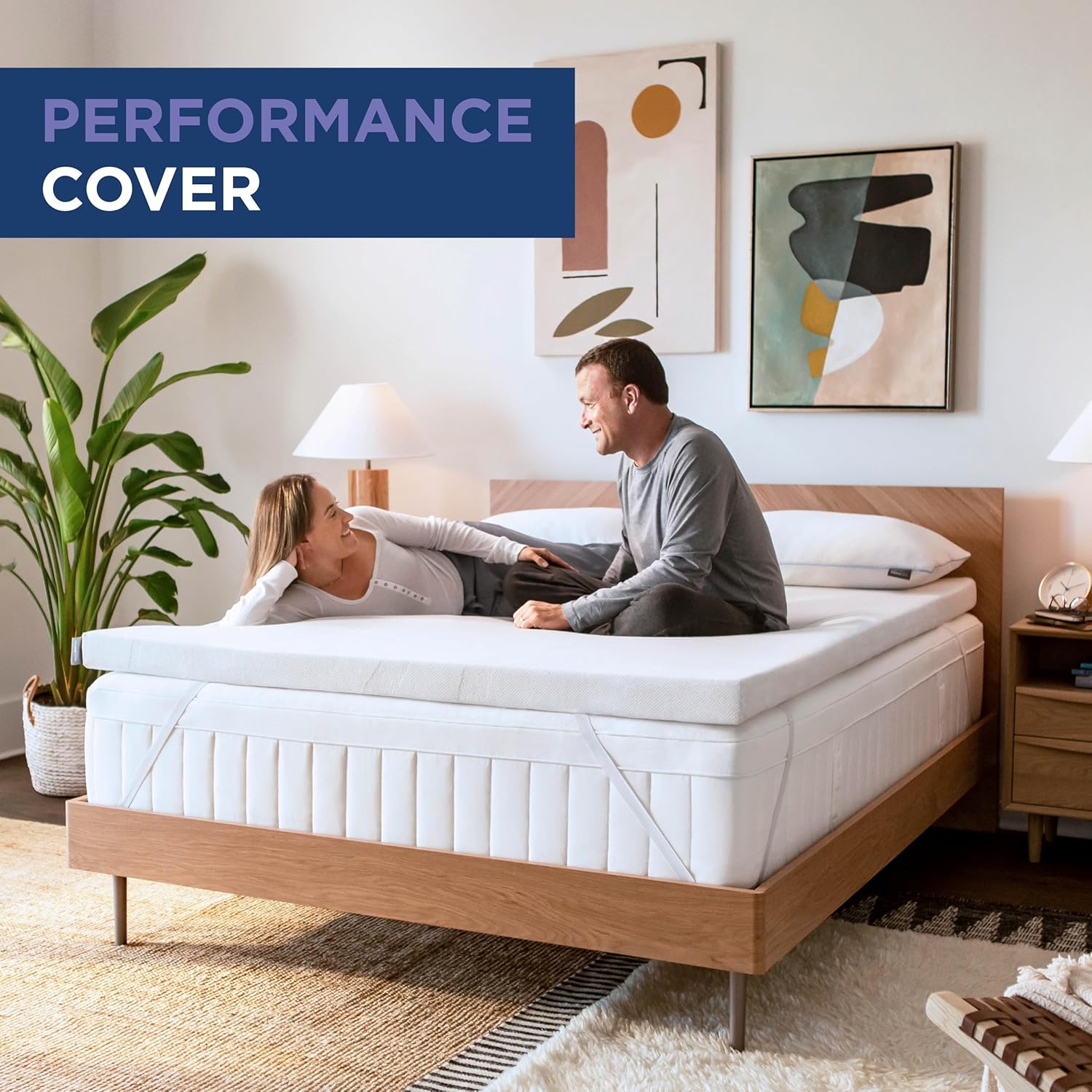 11182130DTC TEMPUR Supreme 3-Inch Medium Firm Mattress Topper, Twin, White