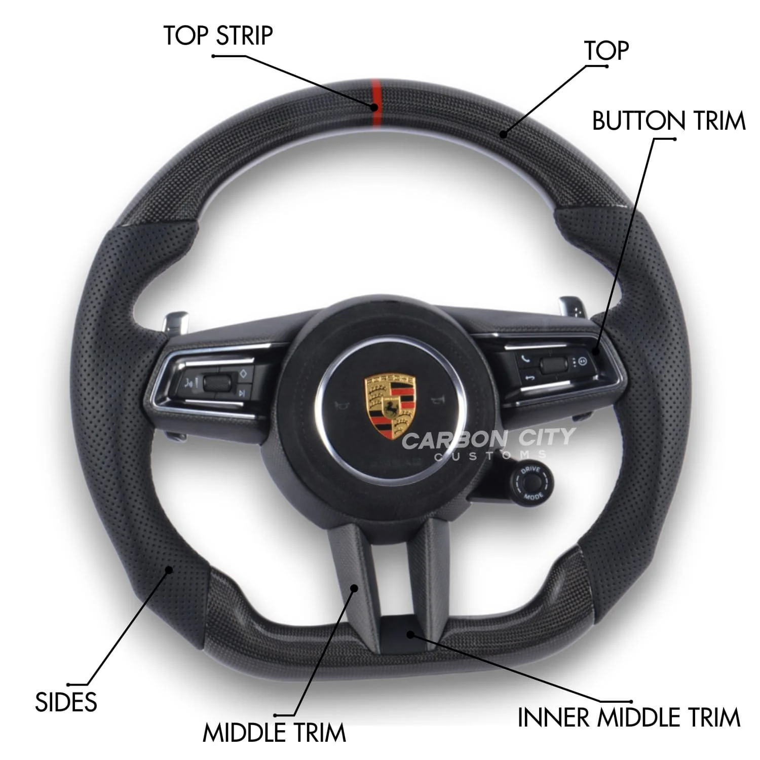 Porsche 911 (992) Style Customizable Steering Wheel