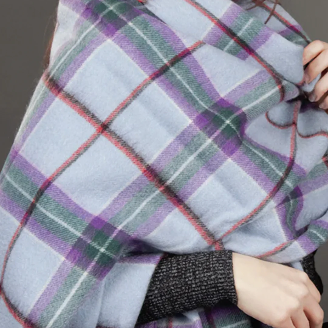 Lambswool Tartan Cape - World Peace