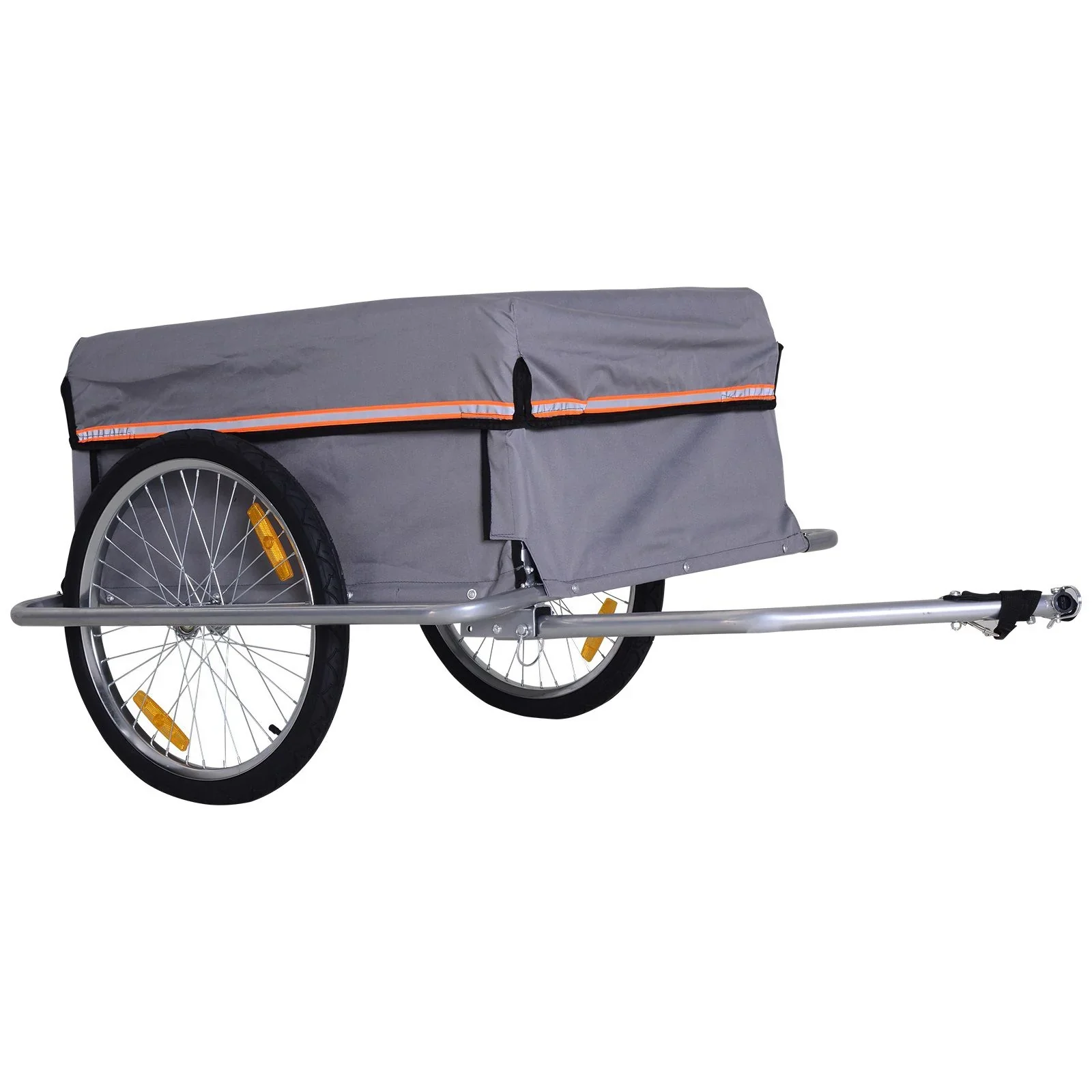 HOMCOM fietskar, opvouwbare bagagewagen met grote transportbox