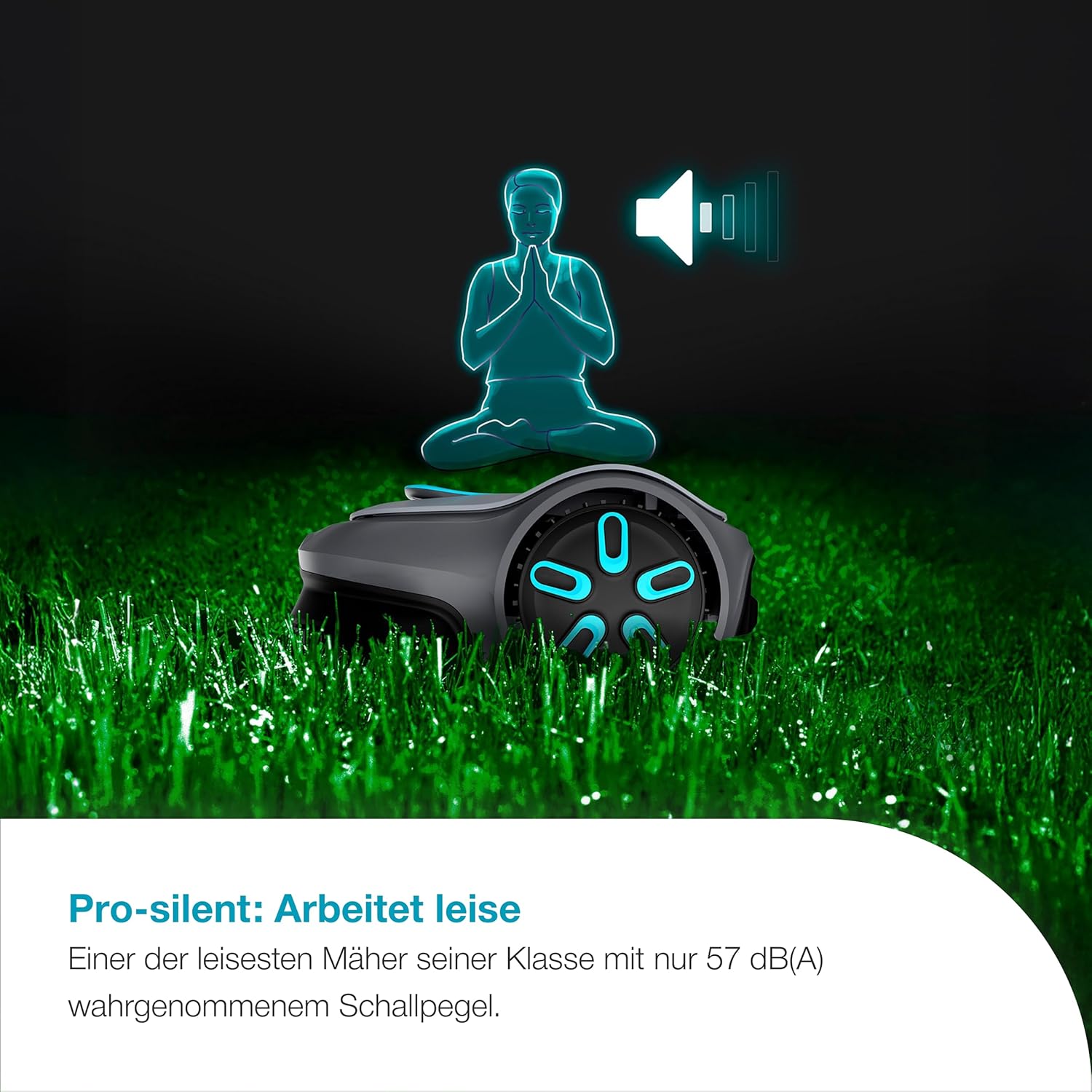 Gardena smart SILENO pro 600 m² Mähroboter, für Rasenflächen bis 600 m², LONA Intelligence, Trim-to-Edge, DuoConnect, leiser Betrieb, intelligenter Mäher mit App Steuerung (19802-20)