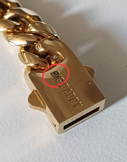 Big Daddy 8MM Cuban Link 18K Gold Bracelet 7 Inch (Defect)