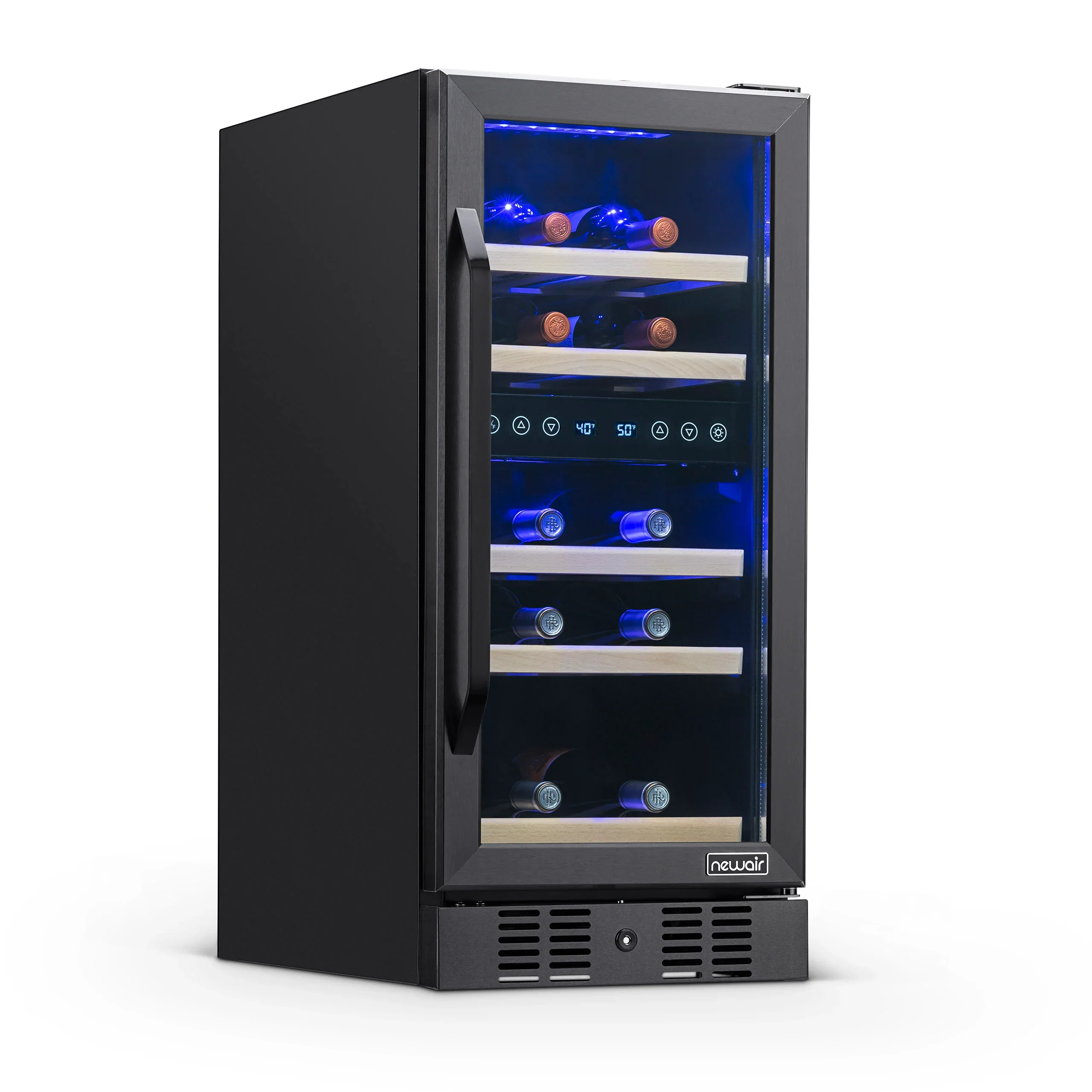 2025 Newair® Refrigerador de Vinos Empotrable Negro – 29 Botellas – 14,8
