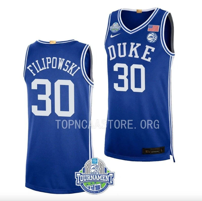 Men's #30 Kyle Filipowski Duke Blue Devils College Basketball Jersey