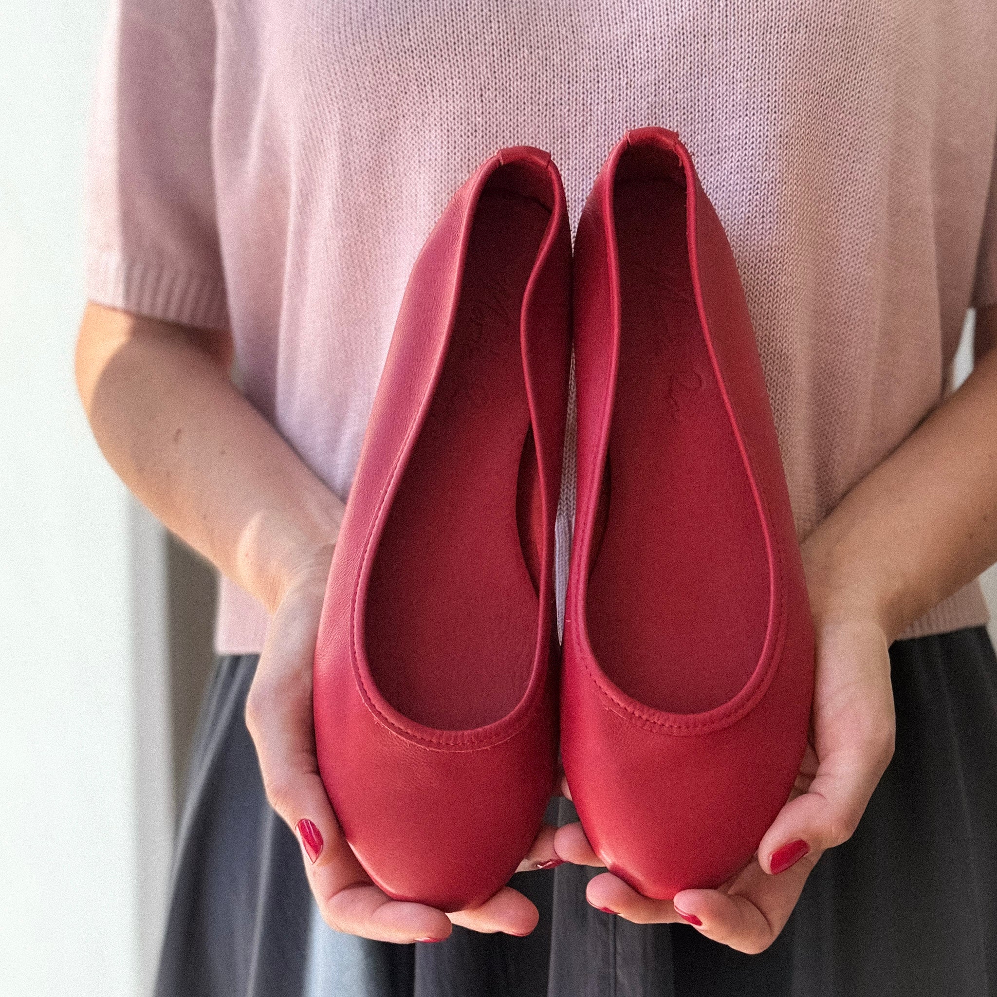 Ballerina Beppa mousse rosso