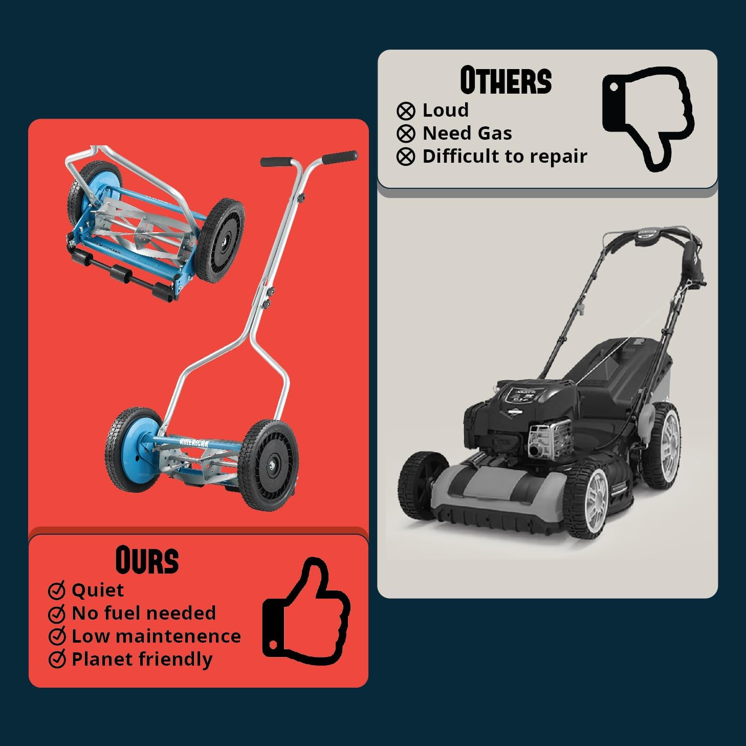 American Lawn Mower Company 1304-14SK2 14-Inch 5-Blade Push Reel Lawn Mower with Sharpener