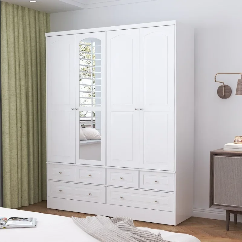 78.7H Combo Twin Wardrobe Set Elegance Meets Utility Armoires Closet