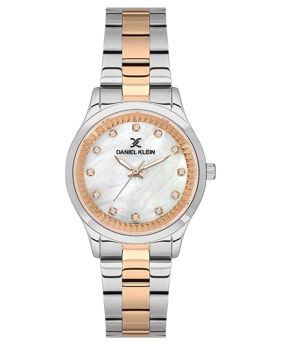 Daniel Klein Premium White MOP Dial Two Tone Watch - DK.1.13881-6