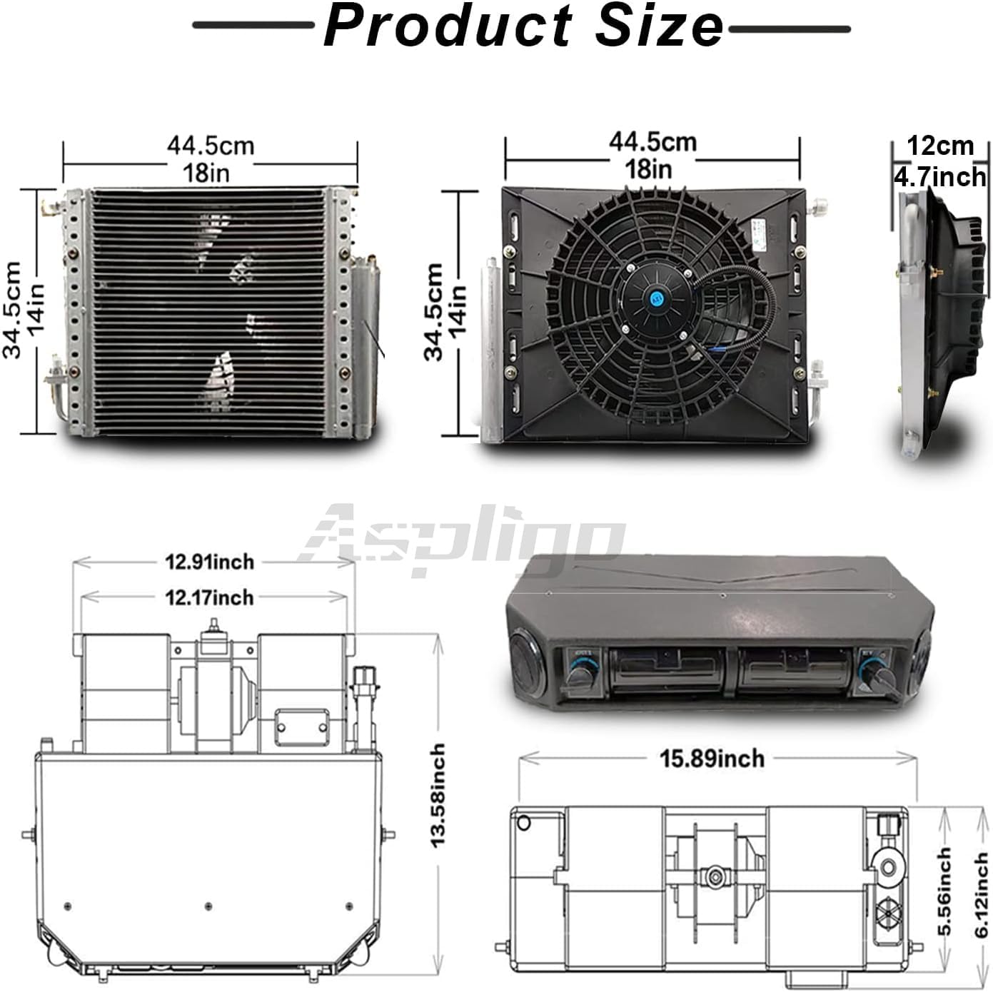 Gouku Universal Klimaanlage 12V Neue Energie 100% Elektrisch Wohnmobil Van Auto Klimaanlage unter Armaturenbrett 10000 BTU für LKW SUV RV