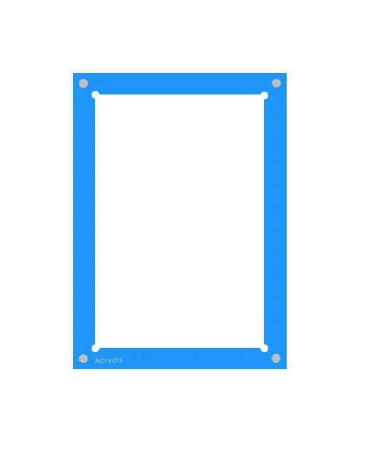 Acrylic Card Holder (MAGNETIC) For One Single Raw Card - BLUE