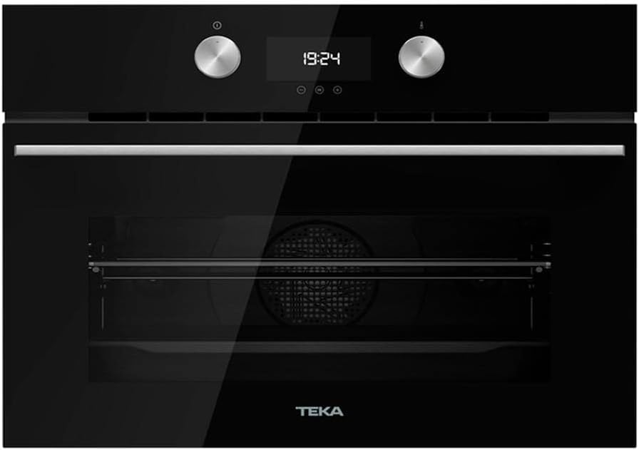 Teka HLC 8400 - Horno compacto Multifunción de 45 cm, Urban Colors Edition, Sistema de Limpieza HydroClean PRO, 9 Funciones de Cocinado, Color Cristal Negro
