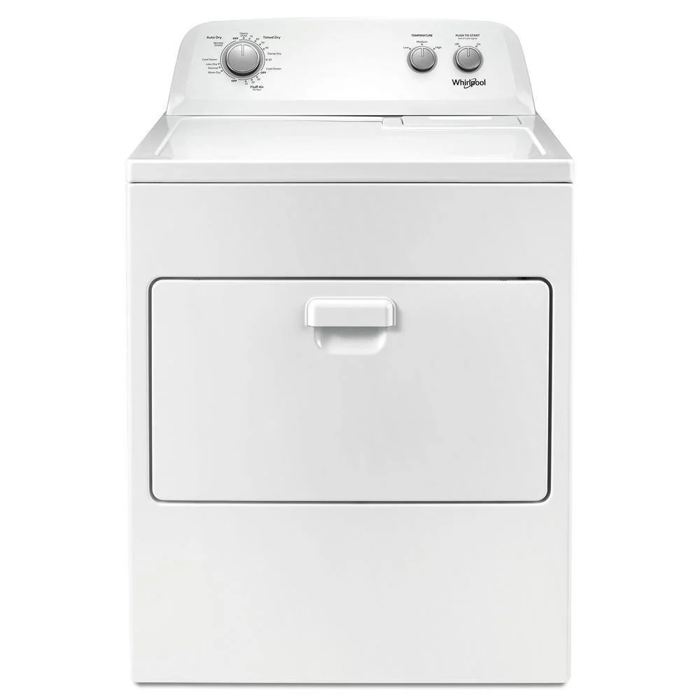Whirlpool 7.0 cubic foot (approx. 198 liters) clothes dryer, AutoDry™ system, Wrinkle Shield™, white