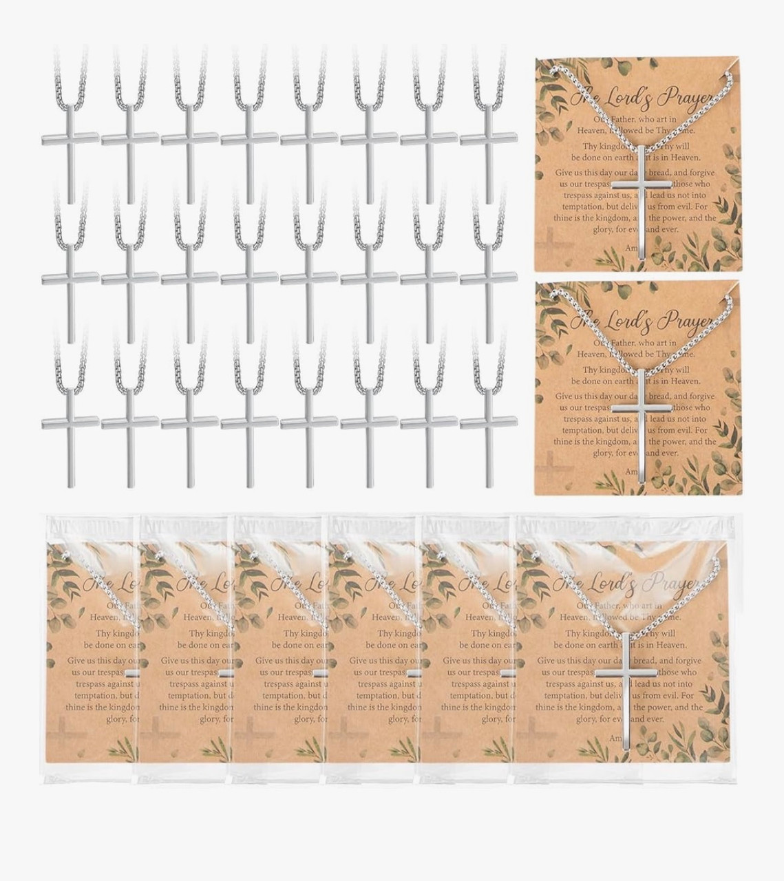 Cross Necklaces | Metal Chrome 6562