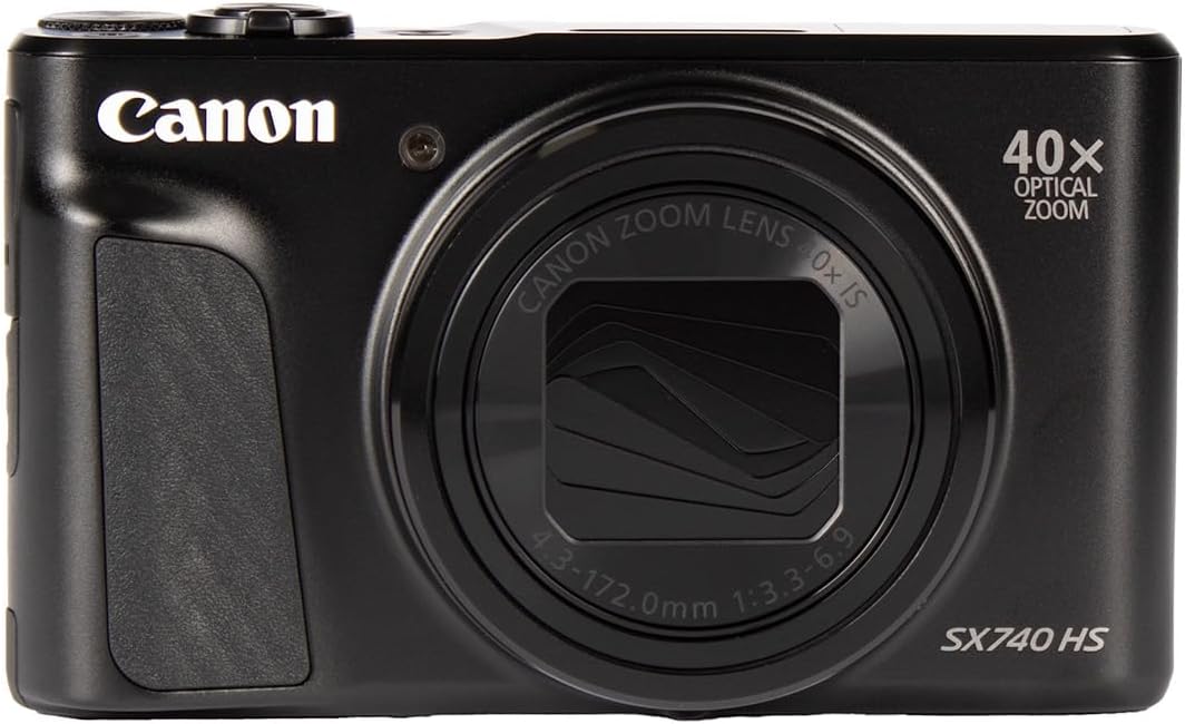 Canon Powershot SX740 HS Lite Edition - Cámara Compacta de 20.3 MP (40 x Zoom Óptico, 4K UHD, DIGIC 8, 5 Ejes, LCD Desplegable, 10 fps, Bluetooth, WiFi) Negro, 110.1 x 63.8 x 39.9 mm