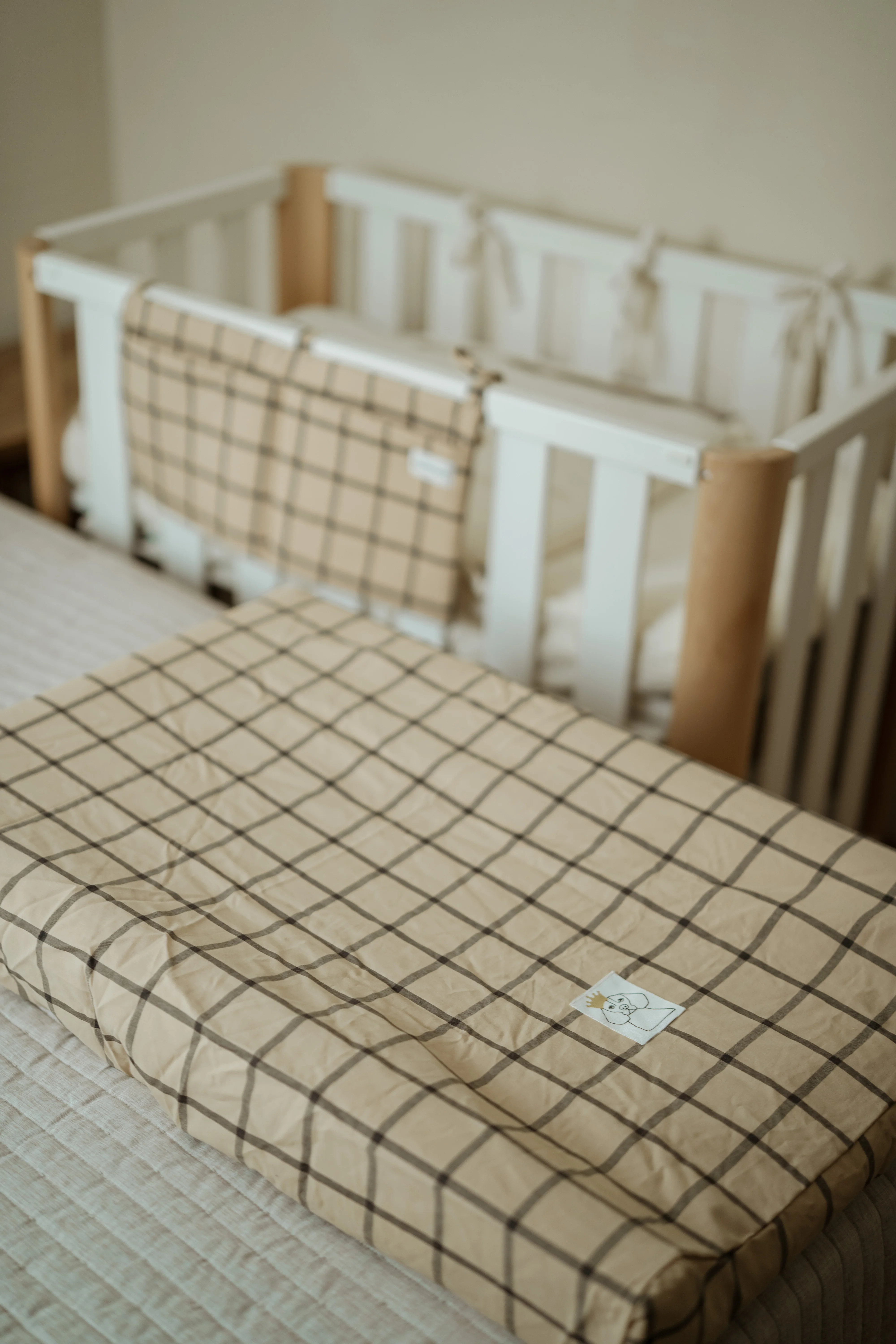 Funda Cambiador Cuadro Ocre