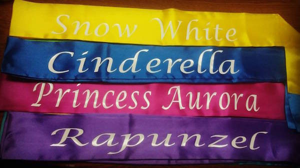 Custom Pageant Wedding Yellow Satin Sashes 60